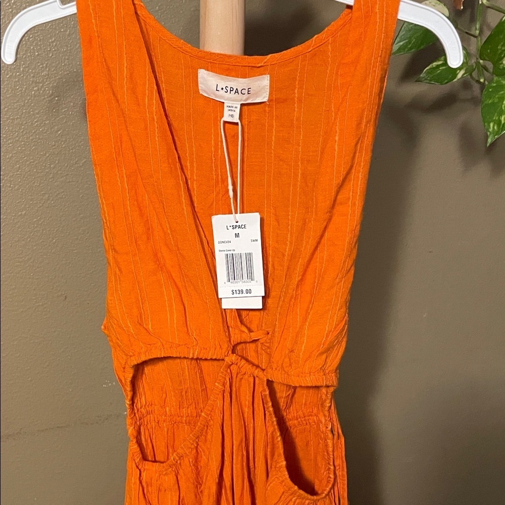 NWT L*Space Orange cut out Maxi Dress - Picture 5 of 9